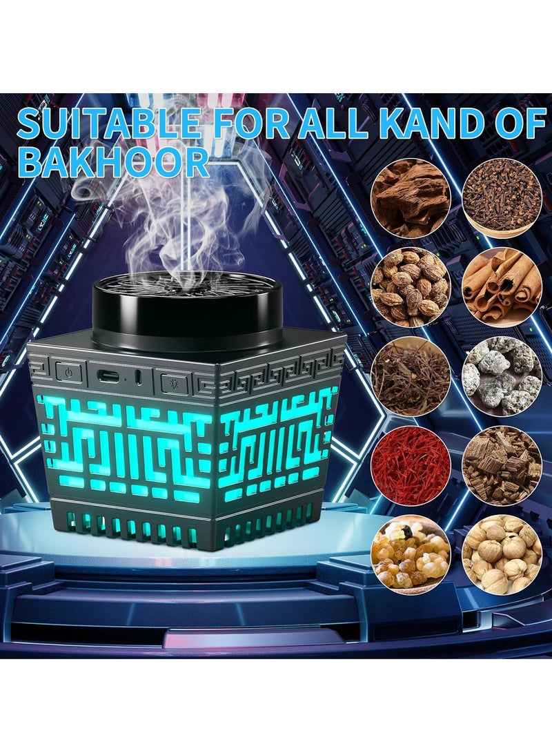 BORTONY Bakhoor with Quran Speaker, Remote Control with 114 Quran Chapters Bluetooth Speaker Mini Incense Burner Bakhoor with Multicolor Changing Night Light MP3 Music Player with 18 Reciters 17 Translations - Image 4